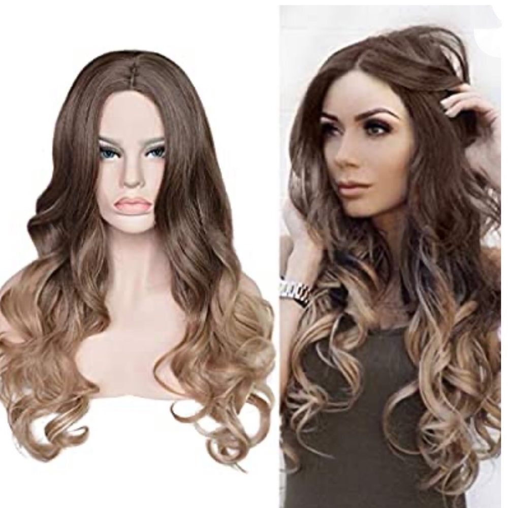 Soft Curly Light Ombre Brown and Blonde wig
